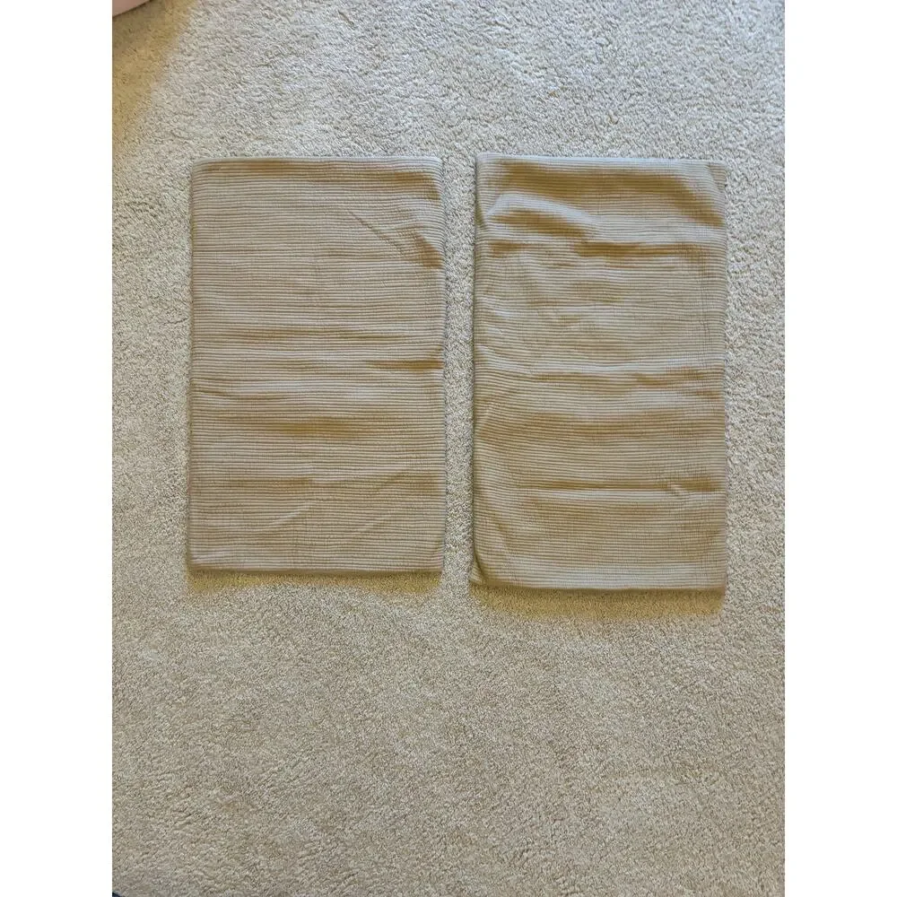 LIKE NEW Two Restoration Hardware Channel Stitch Cotton Voile Shams